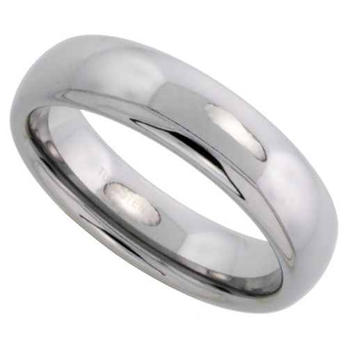 6mm tungsteno anello - tungsteno, bombato